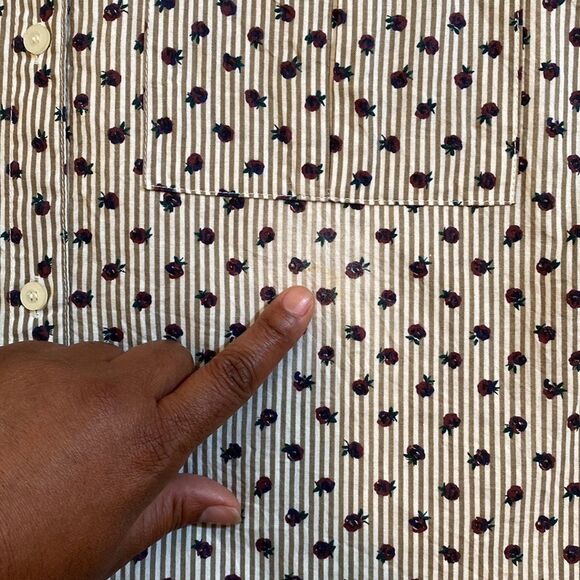 Vintage  80’s Cherokee Striped Floral Button front shirt - Picture 4 of 9